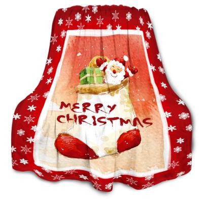 China Wholesale Soft Anti-pilling Throws Custom Acrylic Thick Woven Super Comfortable Christmas Blanket Throw Blanket for sale