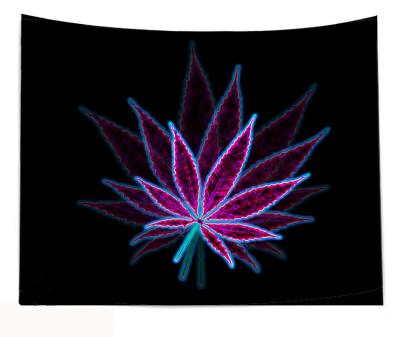 China Maple Leaf Anti-pilling Tapiz Wall Cloth Bohemian Mandala Tapestries Psychedelic Wall Hanging Tapestry Wholesale for sale