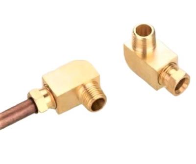 China Full Brass Joint Fittings Adapter Lubricating Mechanical M6x1 Elbow Fitting Fit For Water Pipe Nylon Copper Pipe Oil Dispensing for sale