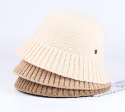 China Image Women's Autumn Custom Wild Trendy Wool Fisherman's Hat Knitted Retro Winter Bucket Hat for sale