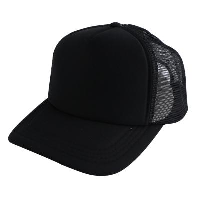 China COMMON Custom Logo Mesh Cap Panel Foam Trucker Hats Black Cheap Promotional 5 for sale