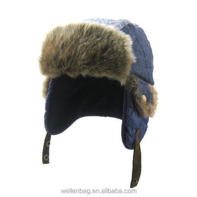 China Real JOINT Real Silver Mens Raccoon Fur Trapper Cap For Men Russian Bomber Hats for sale