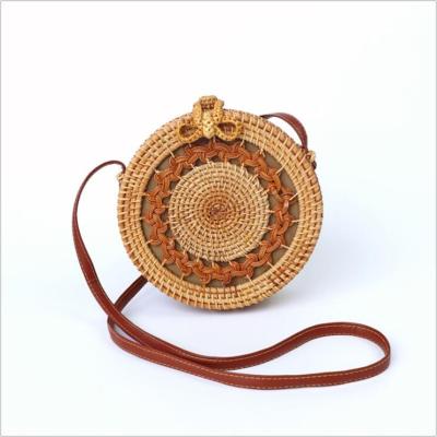 China 2019 New Lady Design Indonesia Round Bag Bamboo Rattan for sale