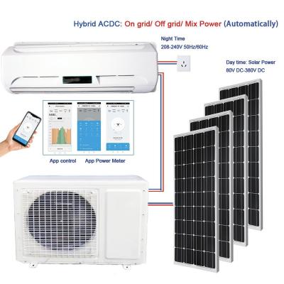 China Household Lionwich 12000Btu 1800Btu 24000Btu Wall Split Price AC DC Solar Hybrid Off Grid AC Solar Powered Air Conditioner For Home for sale