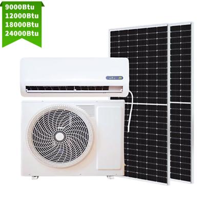 China New 9000Btu 12000Btu 18000Btu 24000Btu 48V Hybrid RV Solar Power AC Dc Off Grid Wall Split Solar Powered AC Air Conditioner for sale