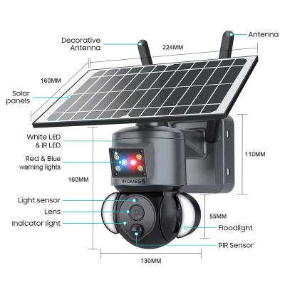 China Industrial Radio PTZ Security Camera System Industrial Radio Solar Power Farm Grade Light CCTV Solar Camera with 4G Sim Card ST-S528M for sale