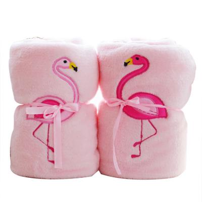 China High Quality Design Removable Elements Flamingo Blanket XG11006 Wool Dog Cat Blanket Animal Picture Pet Bed Long for sale