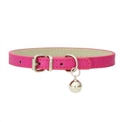 China Custom Cat Collar Made Of Quality PU Material Colorful Dog Collar Premium Japanese Style Bell Pet Wholesale Sales for sale