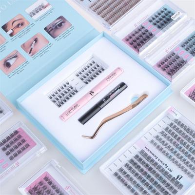 China Wholesale diy group mink strand wick segment wick extension kit natural lash group strands for sale