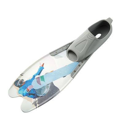 China Custom Printing Pattern OEM Circuit Board Custom Printing Soft Silicone Footpocket Water Swim Fins for sale