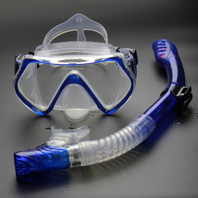 China 2021 Swimming Amazon Popular Water Sports Silicone Tempered Glass Diving Mask Snorkel Snorkeling Dry Set Full for sale