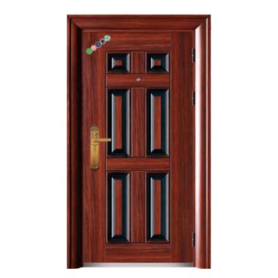 China Anti-theft Strong Galvanized Steel Door Metal Door Wood Gain Security Moisture Resistant Door for sale