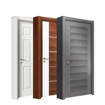 China Latest Design Sound Insulation Wood Interior Room PVC MDF Door for sale