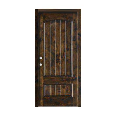 중국 Modern solid wood door entrance door sound insulation natural wooden panel door durable wood solid wood door 판매용