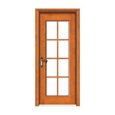 China Round Sound Insulation Wooden Double Door Designs Simple Solid Timber Interior Wooden Door for sale