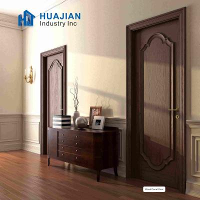 China Sound Insulation Strong Room Door Veneer Moisture Proof Wooden Door Free Painted Engineer Wood Door for sale