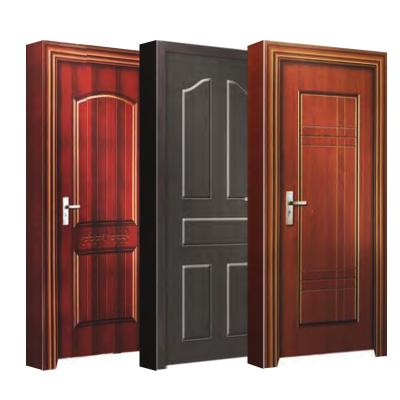 China Modern Steel Metal Door Panel Sound Insulation Entry America Door Modern Steel Wood Door zu verkaufen