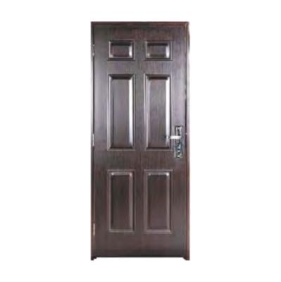 Chine Sound Insulation Quality Steel Wood Door Anti Thief America Steel Door Wood Gain Panel Metal Door à vendre