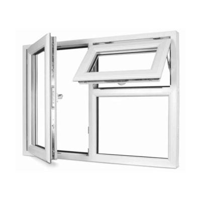 China HUAJIAN swing high quality upvc profile soundproof casement windows with hardware for sale