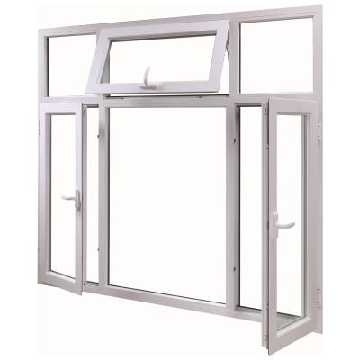 China European PVC Window Upvc Casement Double Screen Home Style Chandelier Folding Window for sale