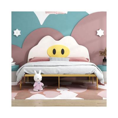 China Hot Selling Cheap Metal Bed (Height) Top Quality Frame Adjustable With Piggy Style Headboard For Kids Bedroom Hotel for sale