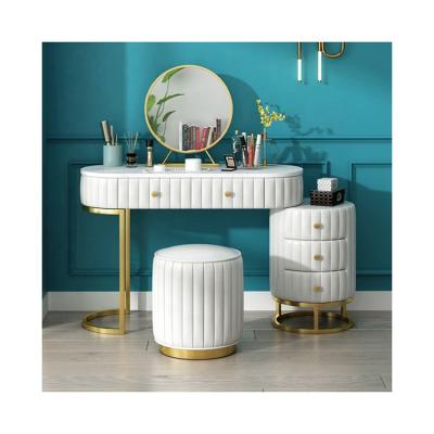 China Easy Collect European Make Up Simple Design Modern Bedrooms Mirrored Dressing Table for sale