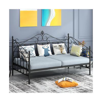 China (Size) Latest Adjustable Modern Bedroom Living Room Furniture Metal Daybed Customize View Metal Sofa Bed for sale