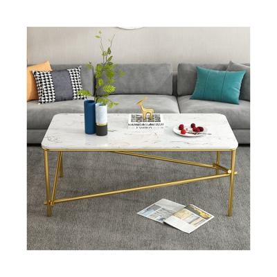 China Modern Style Living Room Furniture Marble Coffee Table (Other) High Quality Luxury Furniture Adjustable With Metal Frame for sale