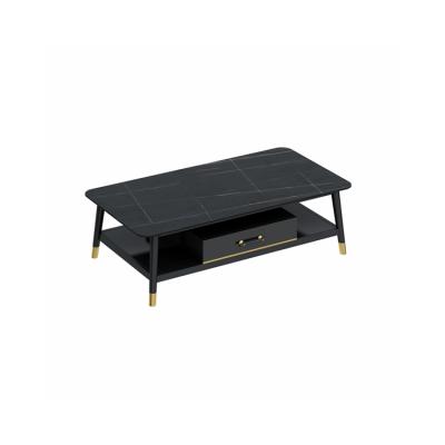 China Quality Price Guaranteed Modern Iron Marble Rectangle Coffee Table Suitable Set for sale