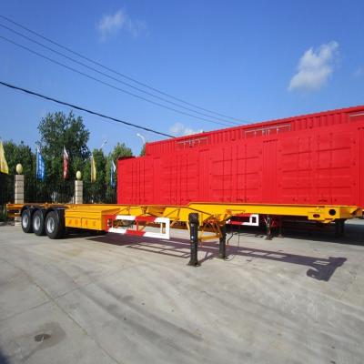 China Heavy Duty Flatbed Cargo Shipping Container Trailer with 9.00*22.5/8.00-20/8.5-20 Rim for sale