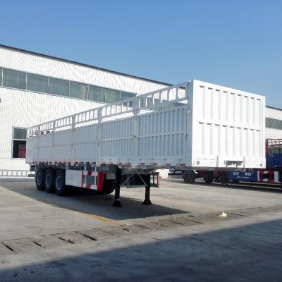 China 40/60 Ton 3 Axle Sidewall Transport Cargo Trailer with 12 Tires Twist Locks Optional for sale