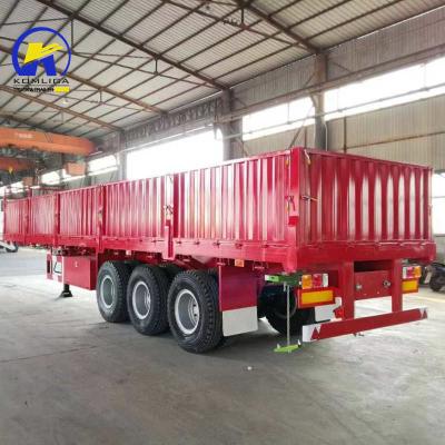 China Gebrauchtes/Second-Hand-Schwerlastcontainer Seitenwandzaun Semi-Trailer mit 1820 mm Lauffläche zu verkaufen