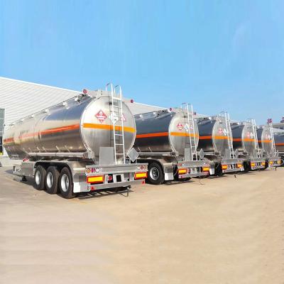 China 3 Axle Aluminum Stainless Carbon Steel Heavy Fuel Oil Truck Tanker Oil Tank Truck Trailer for sale