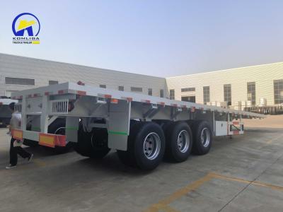 China 4axle 50ton Heavy Duty Flatbed Semi Trailers Designed for Easy Loading and Unloading for sale