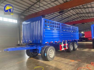 China ABS Anti-lock Braking System Heavy Duty 3axle 12wheel Fence Full Trailer for sale