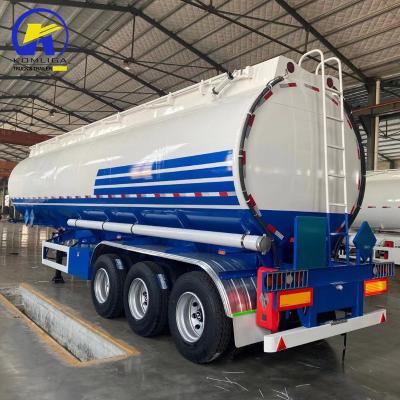 China 3 Axles 30000/40000/50000 Liters Oil/Diesel Semi Trailer with 2 Pieces Discharging Hose for sale