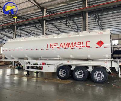 China 3 Axles 40000L Fuel Oil Gasoline Crude Petroleum Tank Semi Trailer with Brake System for sale