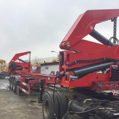 China Self Loading 20FT 40FT Side Container Loader with 12 Units Tire Number Semi-Trailer for sale