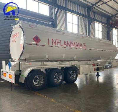 China Aluminum Walkway 3 Axle 25/30/40/50cubic Meters Fuel Oil Tank Trailer for Discharging for sale