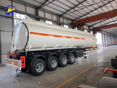 China 3/4 Axles Stainless Steel Liquid Storage Oil Fuel Tank Semi Trailer with Flatbed for sale