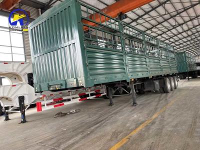 China GCC Certification Flatbed Semi Trailer for Transportation Fuwa 3 Axles 30-100t Fence for sale