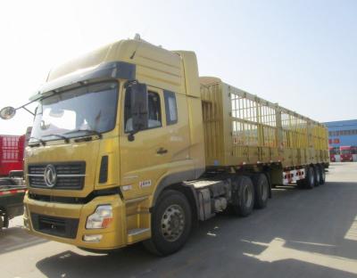 China Steel 3 Axle 40-60 Tons Fence Semi Trailer with 13000x2500x3900mm Size for sale