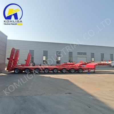 China 80T Load Capacity Multi Axle Lowbed Low Boy Truck Semi Trailer for Customer Requiremen for sale