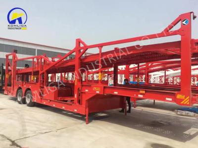 China Q345b Carbon Steel Main Beam Double Deck Automatic Transport Trailers for Car Carrying for sale