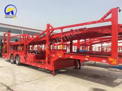 China Grade Heavy Duty 3 Axle Car Carrier Transporter Semi Truck Trailer with Hydraulic Lift for sale