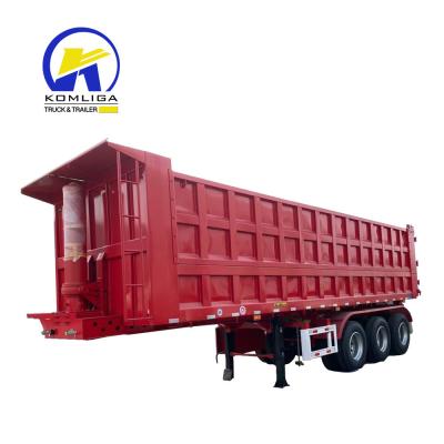 China 3-assige boerderij hydraulische dumper dump dumpper tipping trailers tipper halftrailer voor de landbouw Te koop