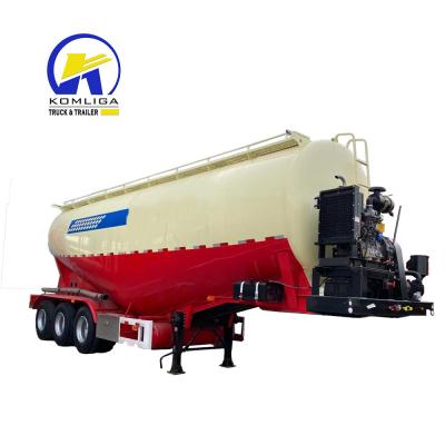 China Mechanical Suspension Bulk Fly Ash 45cbm Cement Powder Tanker Transport Semi Trailer for sale