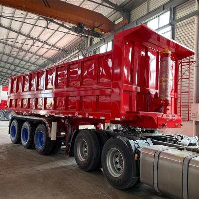 China 60 Tons 3 Axles Fuwa Bwp Tipper Dump Truck Trailer for Heavy Duty Transportation for sale