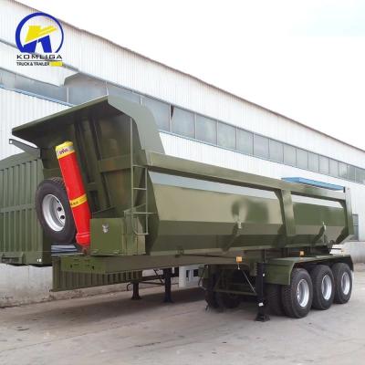 China 90 W mm*13 Thickness mm*10layer Spring Leaf End Dump Trailer for 60ton Coal Transport for sale