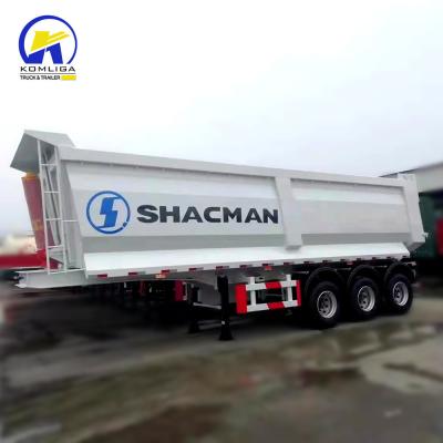 China Grade Heavy Duty Semi-Trailer 3 Axle 4 Axles 60 Ton 70 Tons U Shape Dump Trailer for sale